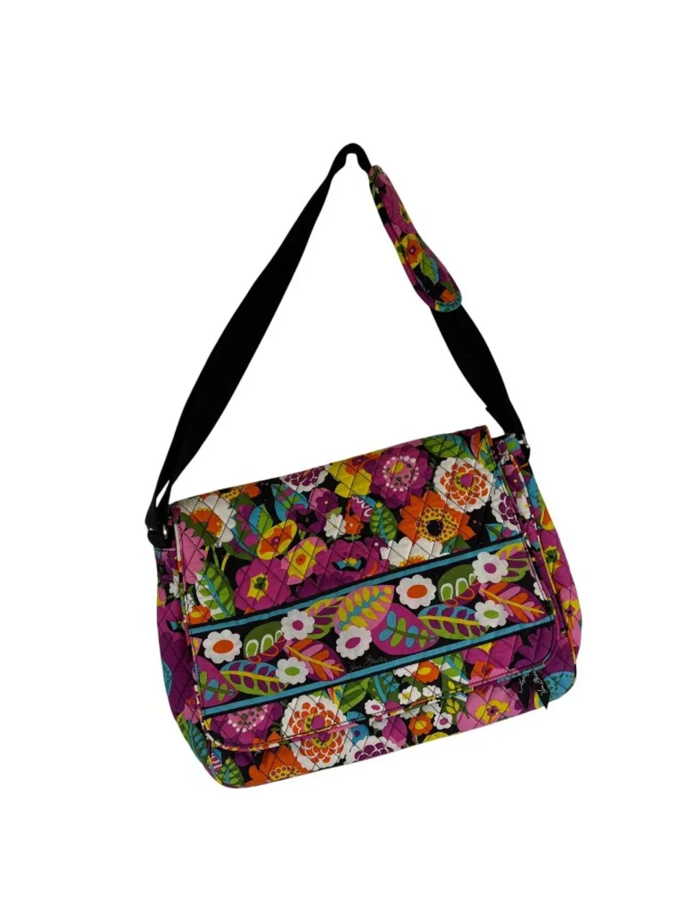 Vera Bradley Va Va Bloom Messenger Bag Floral Adjustable Strap